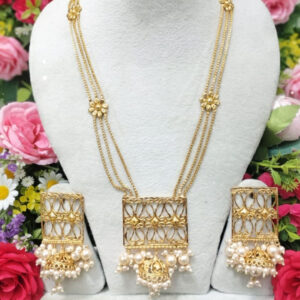 রয়্যাল গোল্ডেন পার্ল লং নেকলেস সেট